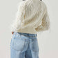 Astr - Almeida Feather Cable Knit Sweater