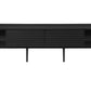 Contemporary 72-Inch Black TV Stand with Storage