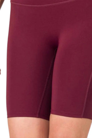 Zenana - Athletic High Waist Biker Shorts