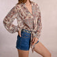 Molly Bracken - Butterfly Tie Front Blouse