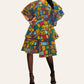 India Batik - Two Piece Rasta Wrap Blouse And Skirt Set