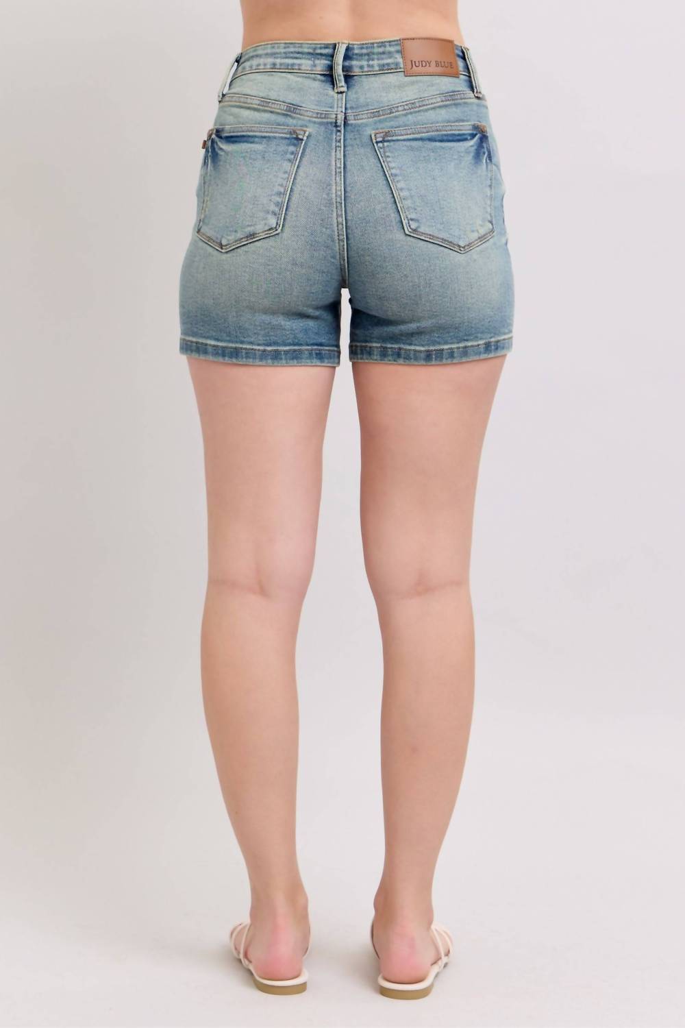 Judy Blue - High Waist V Front Vintage Denim Short