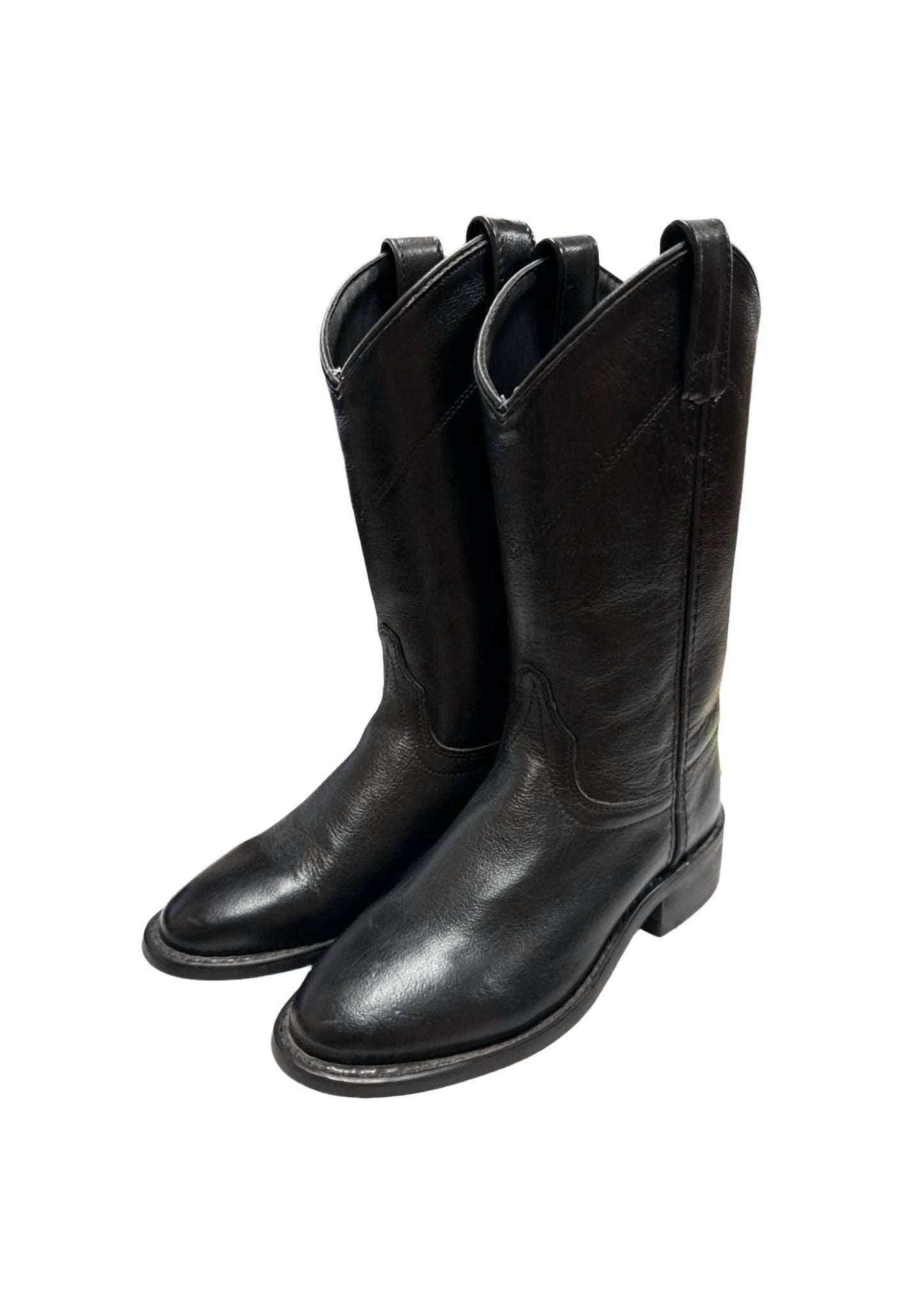 Old West - Women's Leather Roper Style Cowboy Boots