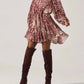 Astr - Marisela Belted V-neck Mini Dress