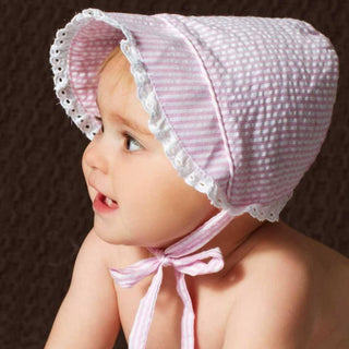 Huggalugs - Baby Girls Seersucker Sunbonnet