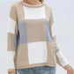 Esley Collection - Squares printing knit sweater top