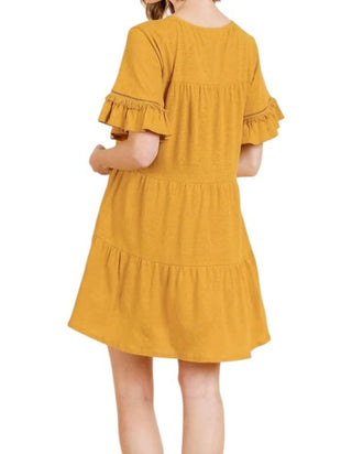 Umgee - Ruffle Sleeve Tier Dress