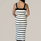 Miou Muse - Crochet Knitted Striped Dress