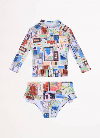 Seafolly - Girl's On Vacation Peplum Surf Set