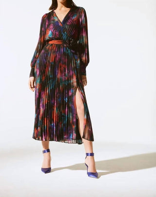 Joseph Ribkoff - Chiffon Pleated Midi Dress