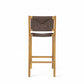 Acacia Wood Outdoor Armless Barstool - Teak Set of 2