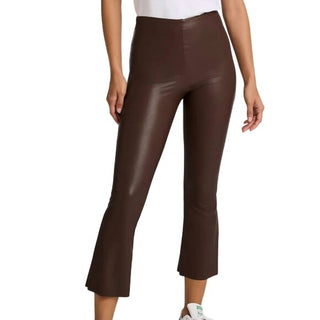 Commando - Faux Leather Cropped Flare Leggings