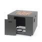 33" Outdoor Iron Square Propane Fire Pit - Brushed Brown