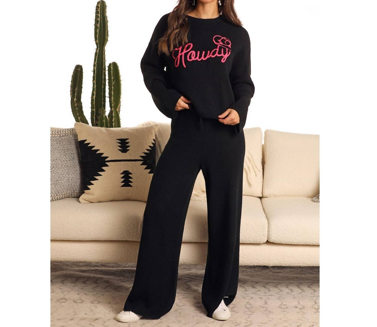 Panhandle - Wide Ribbed Knit Pants