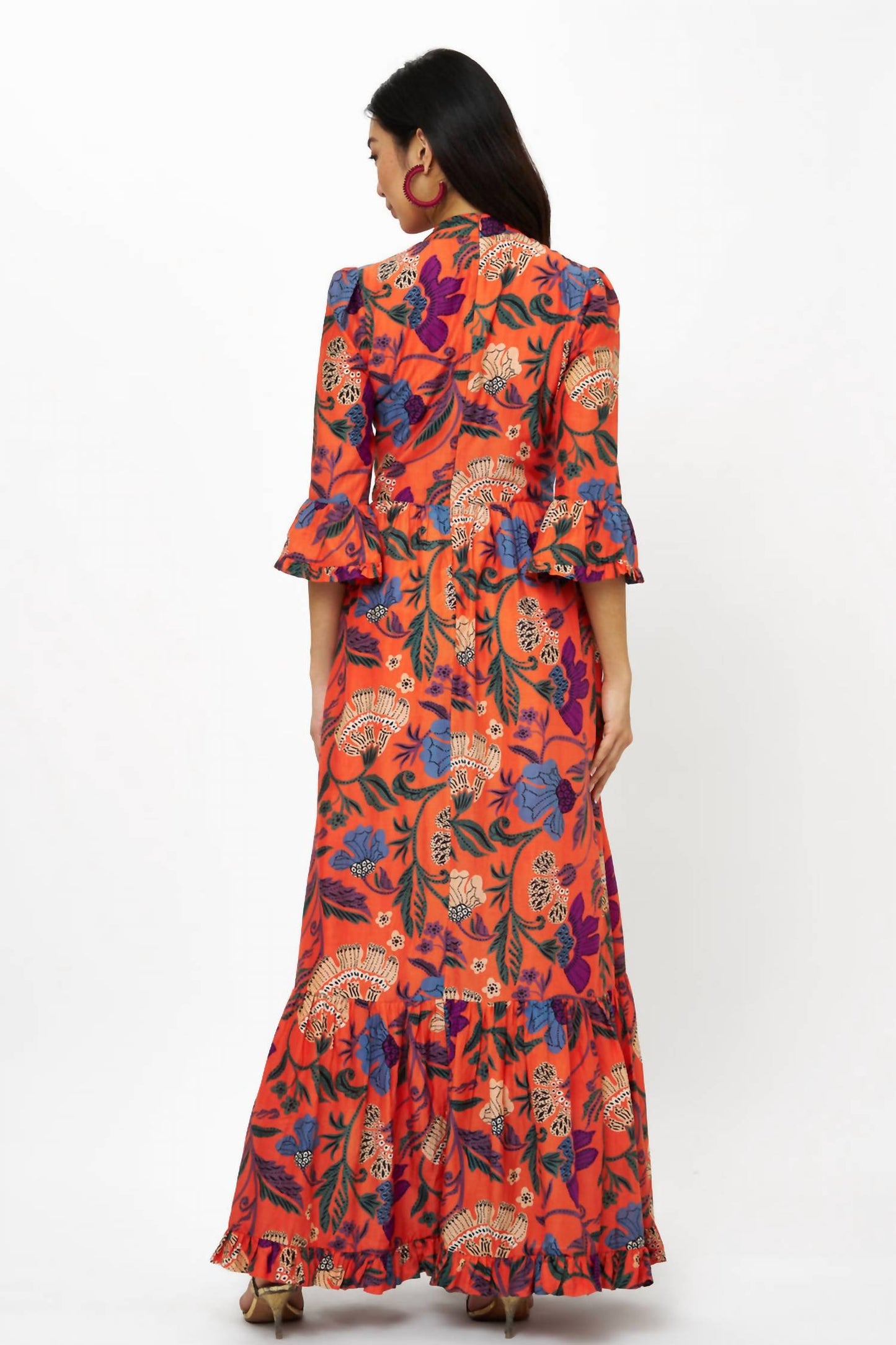 Oliphant - High Neck Bell Maxi Dress