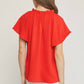 Entro - Ruffled Flutter Sleeve Blouse