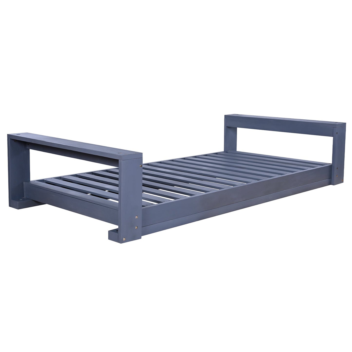 Twin Size Porch Swing Bed Seating Gray