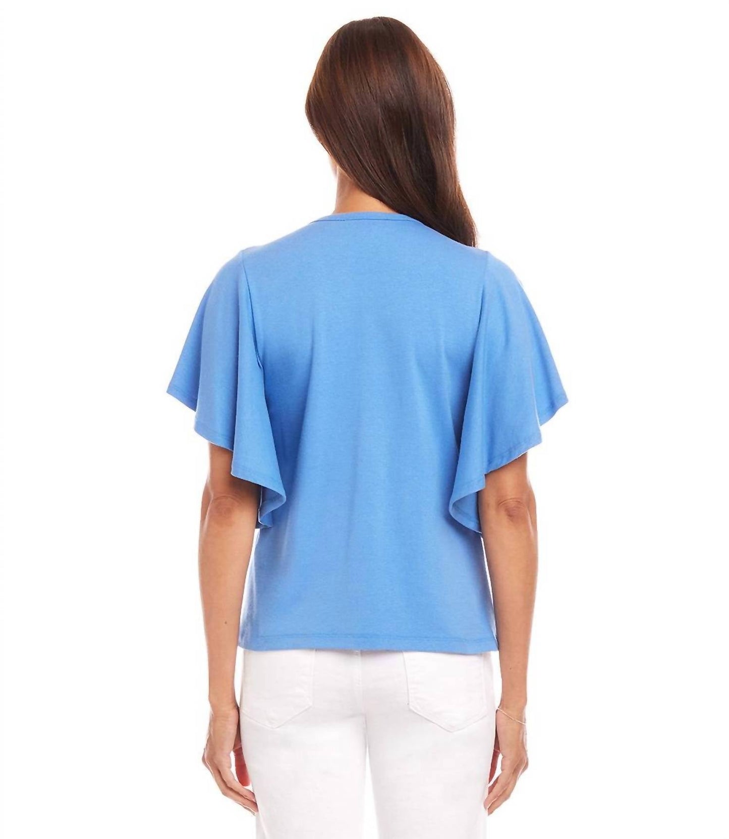 Karen Kane - Flutter Sleeve V-Neck Top