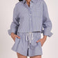 Elan - Button Down Crop Top