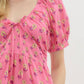 Entro - Smocked Floral Mini Dress