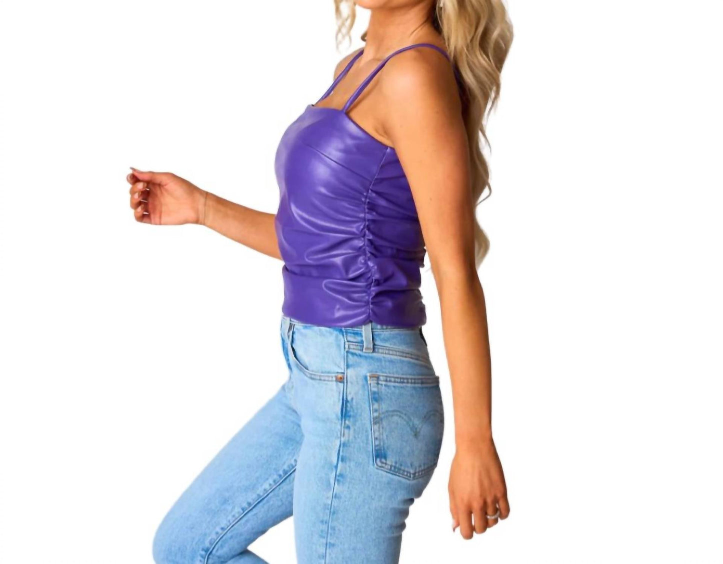 Buddylove - Jolie Vegan Leather Cropped Tank Top