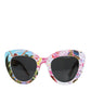 Dolce & Gabbana - Women's Wood Crystal Brass Frame Floral Hand Paint Sunglasses