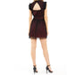 Adelyn Rae - Tatiana Tulle Plisse Mock Neck Mini Dress