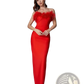 Feathered Satin Strapless Mermaid Evening Gown