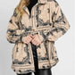 Elleborn - Paisley Sherpa Button Down Jacket