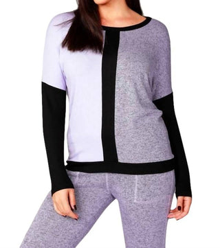 French Kyss - Long Sleeve Color Block Crew