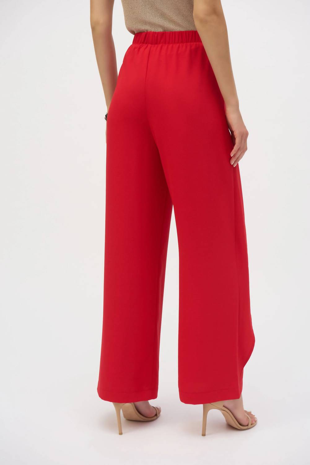 Joseph Ribkoff - Asymmetric Wrap Front Wide Leg Pants