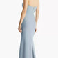 Dessy - Sheer Plunge Neckline Strapless Column Dress