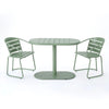 3 Piece Elegant Outdoor Bistro Set With 2 Chairs And Oval Table