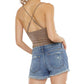 Kancan - Boyfriend Mid Rise Denim Shorts