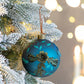 Christmas Ball Ornaments Glass Decorative Hanging Balls Light Blue