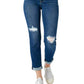 Judy Blue - Women's Mid Rise Slim Destroyed Jeans