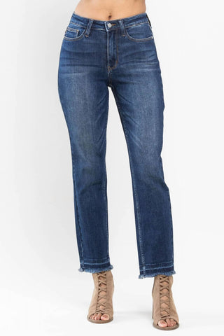 Judy Blue - High Waist Release Hem Non Distressed Slim Jeans