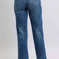 Judy Blue - High Waist Drawstring Wide Leg Jeans