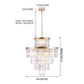 Golden Luxury Crystal Chandelier 23.6 Inch