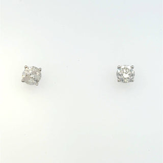 Aamiaa - 1.00 Carat Natural Diamond Round Brilliant Stud Earrings