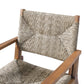 Durable Outdoor Dining Chair Set with Acacia Wood Frame and Wicker Seat