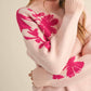 &Merci - Mock Neck Floral Sweater