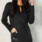 Angel Apparel - Vegan Leather/Suede Front Pocket Dress