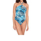 Ralph Lauren - Printed Rattan Ring Halter Neck One Piece Swimsuit