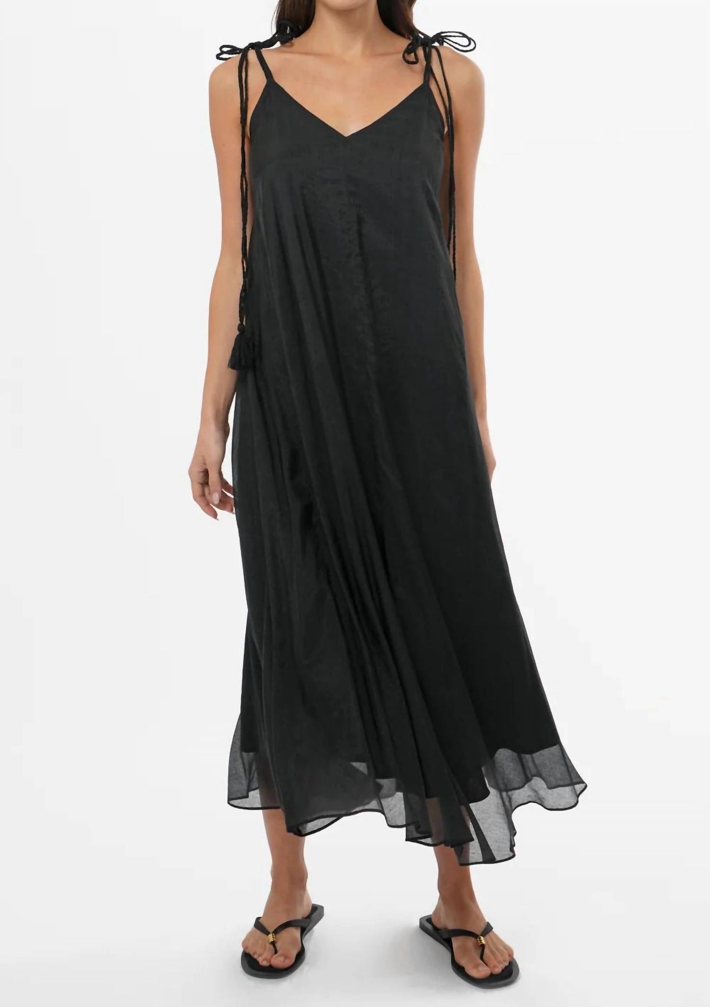 Greylin - Laurie Tassel Strap Midi Dress