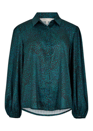 Apricot - Micro Animal Long Sleeve Blouse