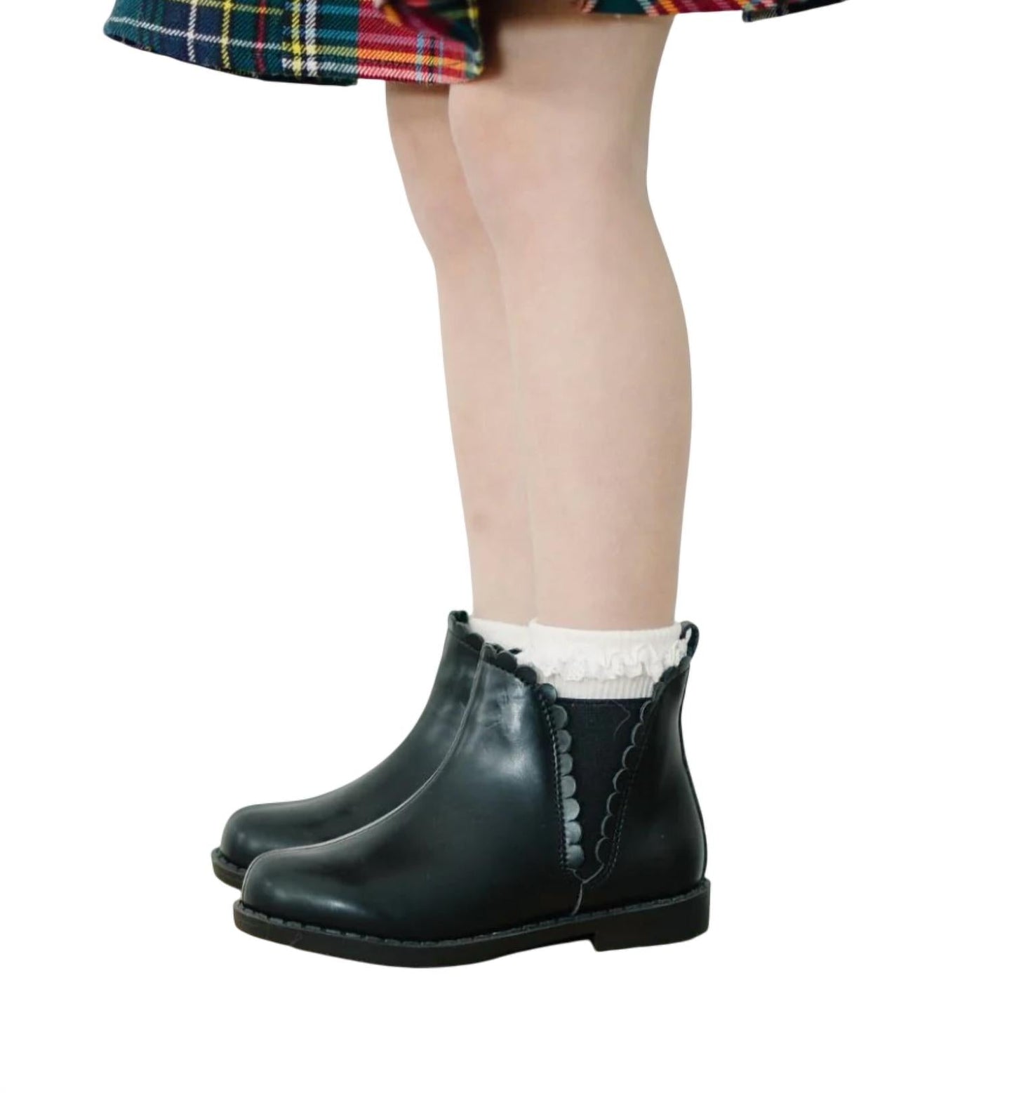 L'Amour - Girl's Nicola Scalloped Chelsea Boot