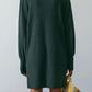 Blu Pepper - Mock Neck Puff Sleeve Sweater Dress