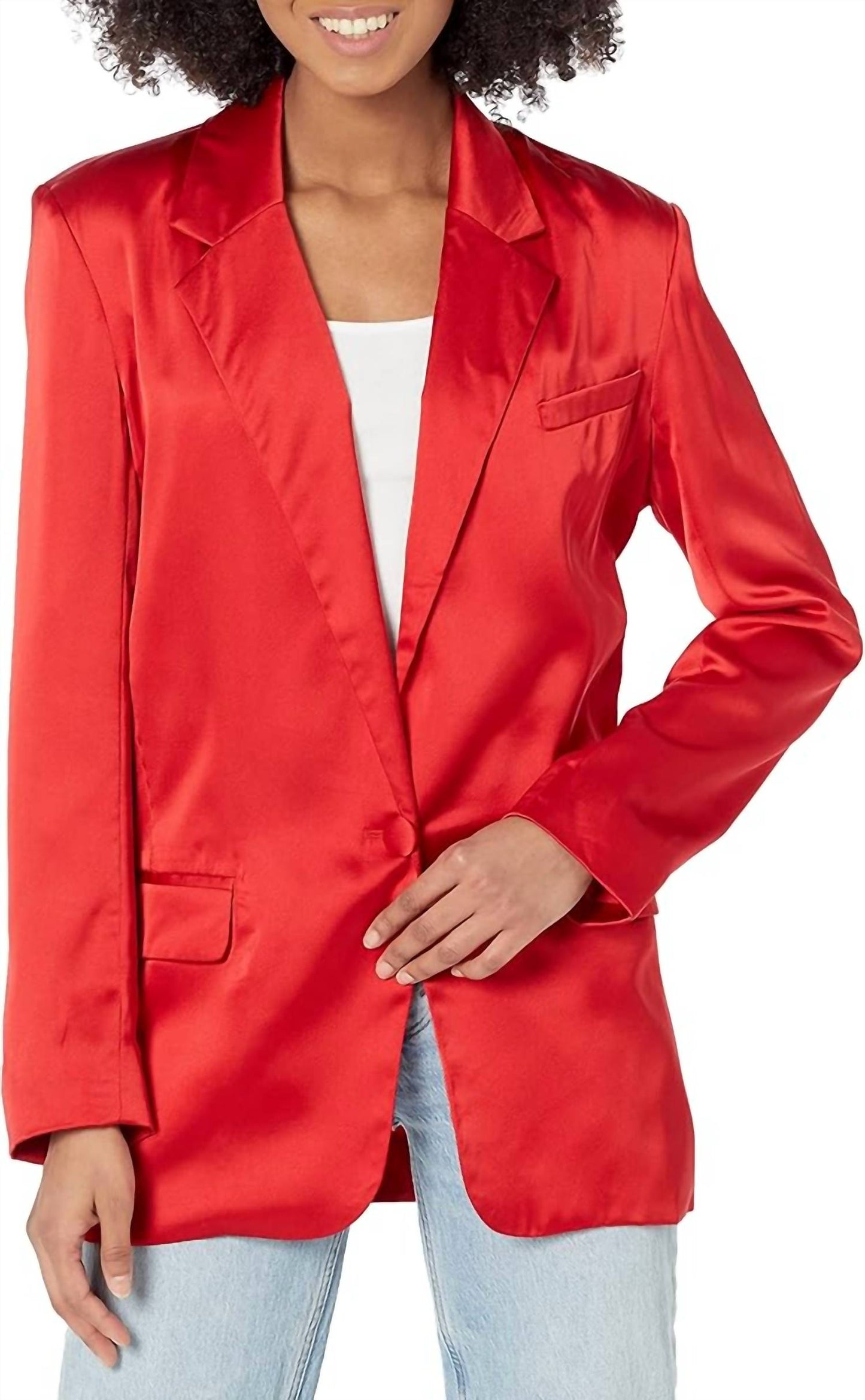 Steve Madden - Sateen One Button Blazer