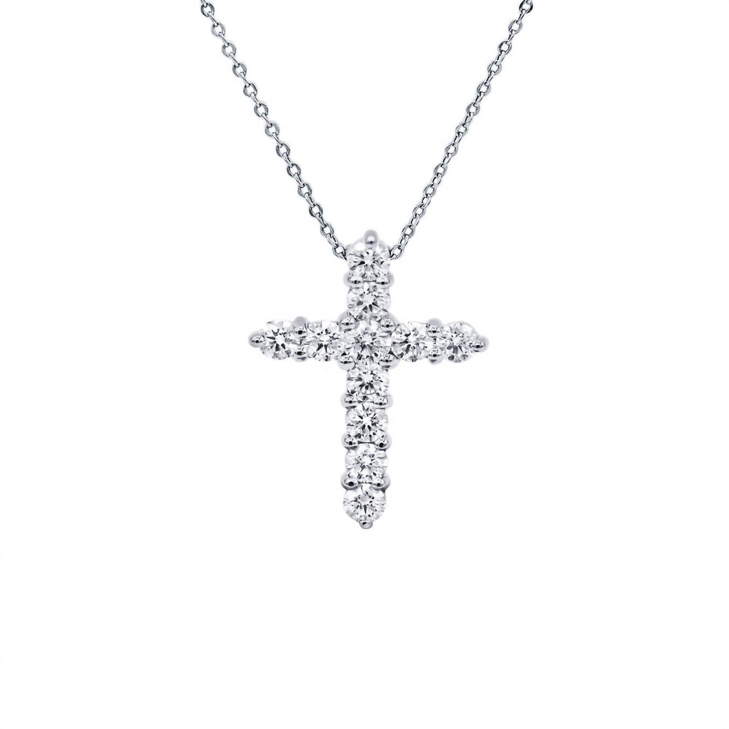 Diana M Jewels - 14kt .50cts Lab Grown Diamond Cross Necklace